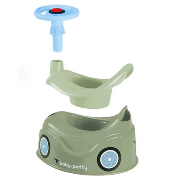 Горшок детский BIG с рулем и сигналом, серый (54801) - Pampik - 2