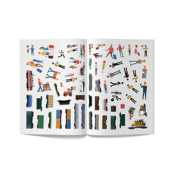 Книжка з наліпками. Потяги (F00022578) - Pampik - 7