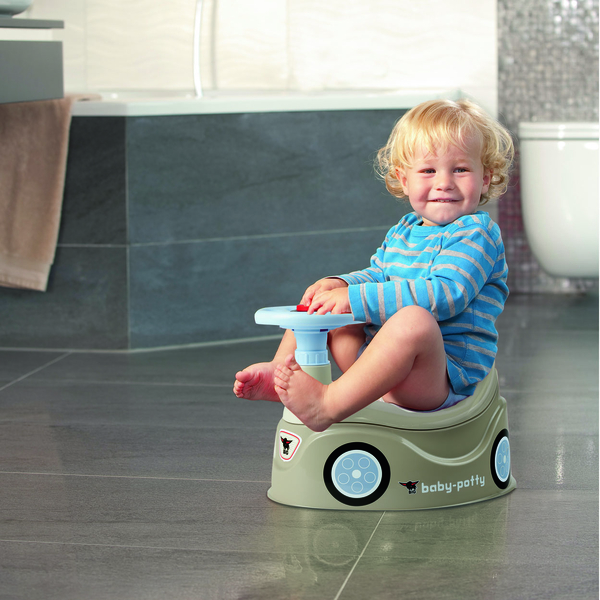 Горшок детский BIG с рулем и сигналом, серый (54801) - Pampik - 3