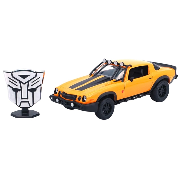 Машина металлическая Jada Трансформеры. Бамблби Шевроле Камаро (1977), с фигуркой логотипа, 1:24 (253115010) - Pampik