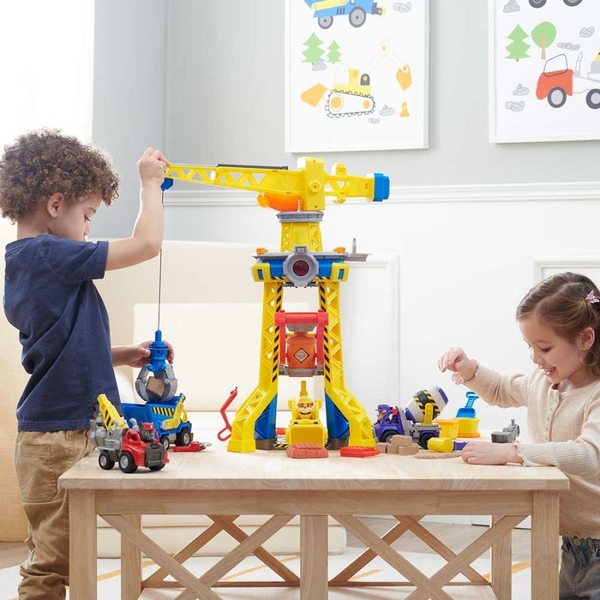 Великий ігровий набір Rubble & Crew Підйомний кран-вежа Бухти будівельників (SM28508/6067494) - Pampik - 19