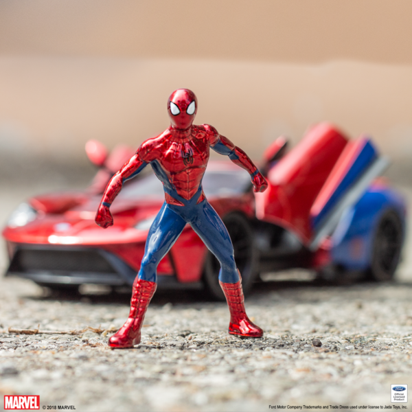 Машина металлическая Jada Марвел Человек-Паук Ford GT (2017) с фигуркой Человека-Паука (253225002) - Pampik - 16