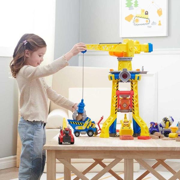 Великий ігровий набір Rubble & Crew Підйомний кран-вежа Бухти будівельників (SM28508/6067494) - Pampik - 21