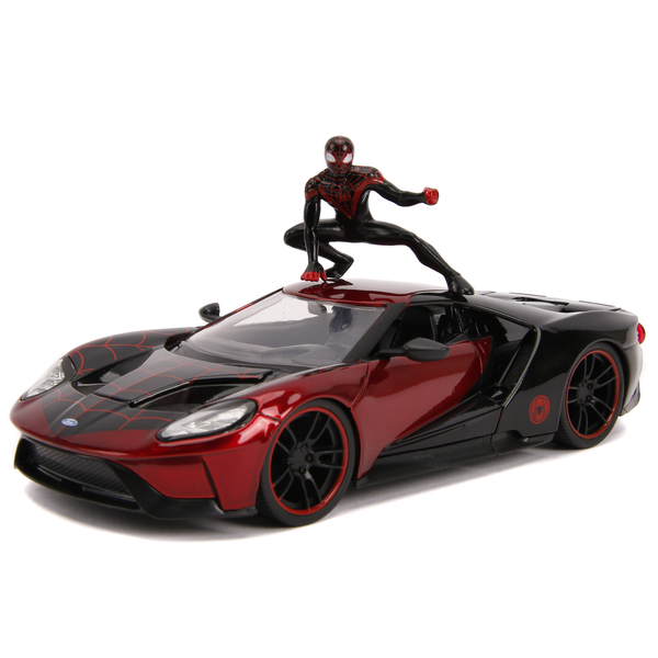 Машина металлическая Jada Марвел Человек-Паук, Форд GT (2017) с фигуркой, 1:24 (253225008) - Pampik