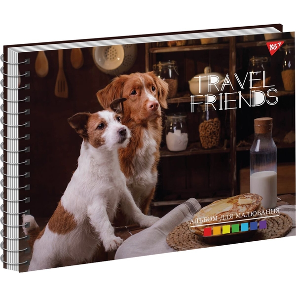 Альбом для малювання Yes Travel Friends A4, спіраль, 30 аркушів, в асортименті (130571) - Pampik - 3