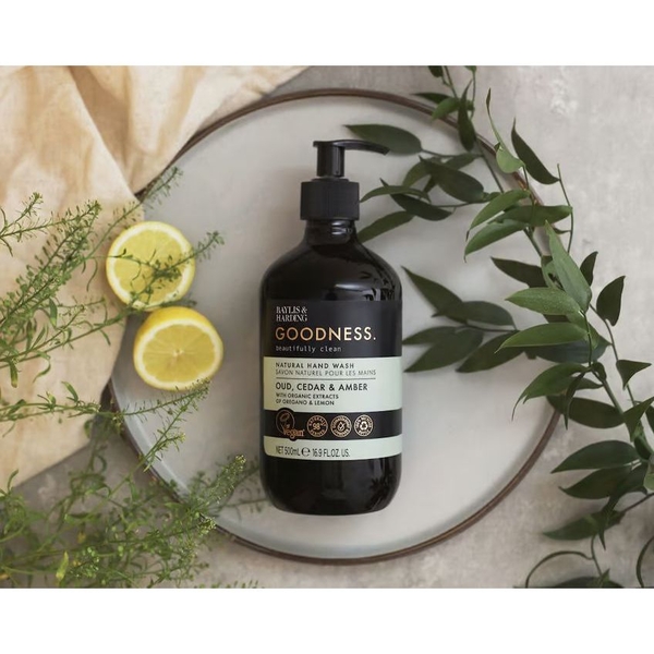 Жидкое мыло для рук Baylis & Harding Goodness Oud, Cedar & Amber, 500 мл - Pampik - 3
