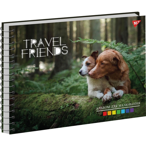 Альбом для малювання Yes Travel Friends A4, спіраль, 30 аркушів, в асортименті (130571) - Pampik - 2