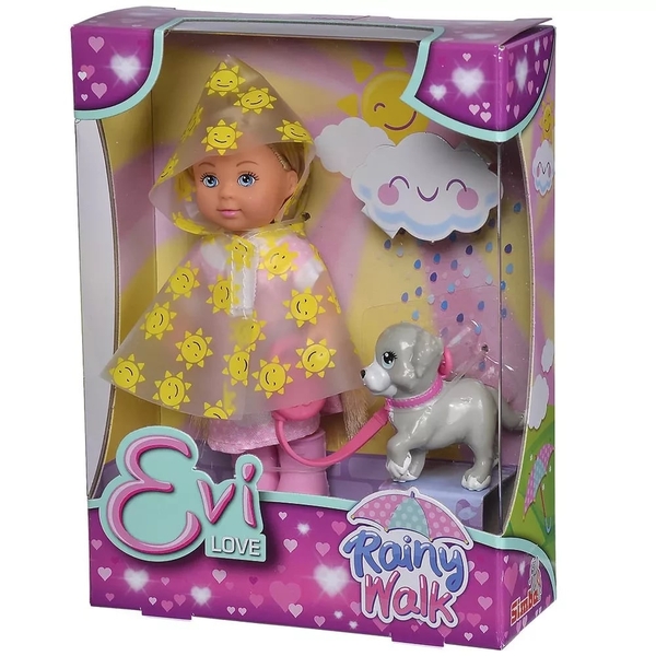 Игровой набор Simba Кукла Эви Прогулка под дождем с собачкой (5733592) - Pampik - 5