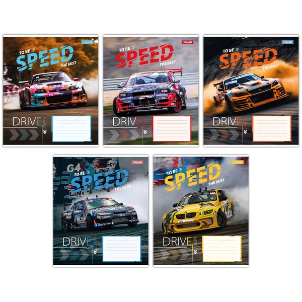 Набор тетрадей 1 Вересня Speed the best, А5, в клетку, 36 листов, 15 шт. (767331) - Pampik