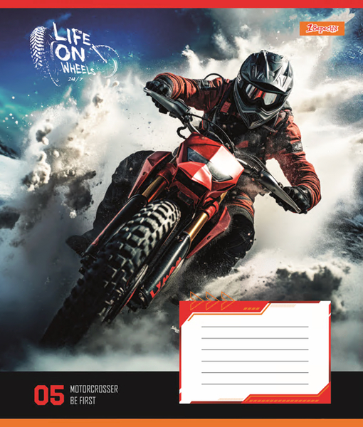 Набір зошитів 1 Вересня Life on wheels, А5, в лінійку, 48 аркушів, 10 шт. (767117) - Pampik - 5