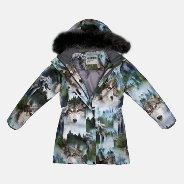 Парка Huppa Emmi, р.128, разноцветный с принтом (12890030-42299-128) - Pampik