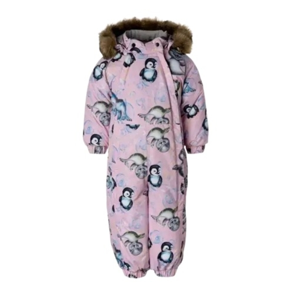 Дитячий зимовий комбінезон Huppa Keira, р.86, cвітло-рожевий з принтом (31920030-43203-086) - Pampik