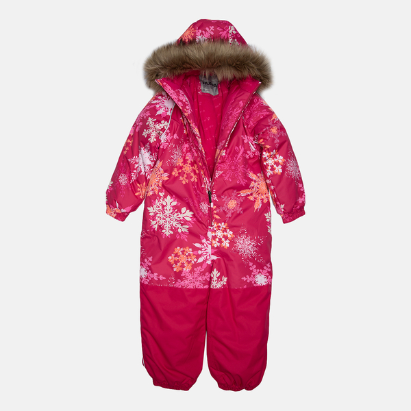 Дитячий зимовий комбінезон Huppa Wille, р.116, фуксія з принтом/фуксія (36430030-44163-116) - Pampik - 4