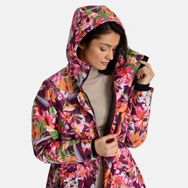 Пальто демісезонне Huppa Minna, р.S, бордовий з принтом (12678010-44034-00S) - Pampik - 4