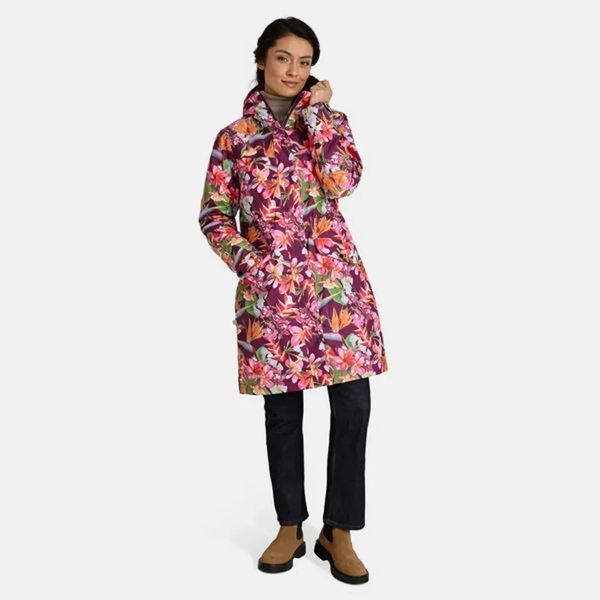 Пальто демісезонне Huppa Minna, р.S, бордовий з принтом (12678010-44034-00S) - Pampik - 2