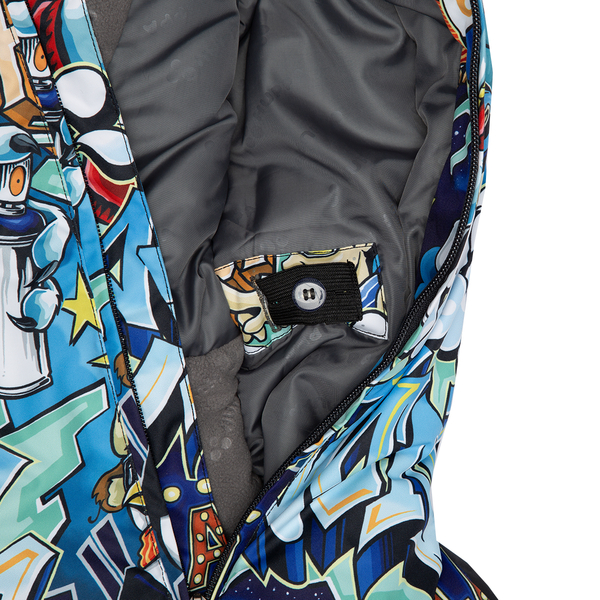 Дитячий зимовий комбінезон Huppa Wille, р.116, різнокольоровий з принтом/темно-синій (36430030-42499-116) - Pampik - 5