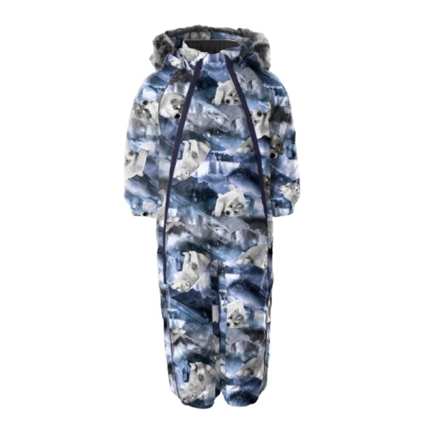 Дитячий зимовий комбінезон Huppa Orion, р.68, темно-синій з принтом (36300030-43386-086) - Pampik