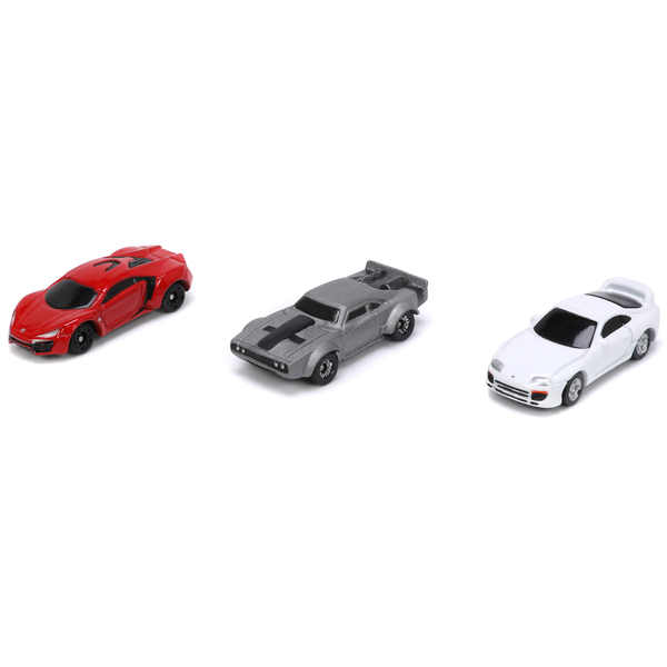 Набір машинок Jada Форсаж: Лікан Гіперспорт, Тойота Супра та Додж Чарджер, 1:65, 4 см (253201004) - Pampik