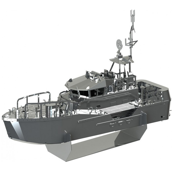 Колекційна модель-конструктор Metal Time Guardian of the Coasts Катер берегової охорони механічний (MT018) - Pampik