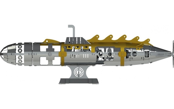 Колекційна модель-конструктор Metal Time Elusive Nautilus Підводний човен механічний (MT045) - Pampik - 4