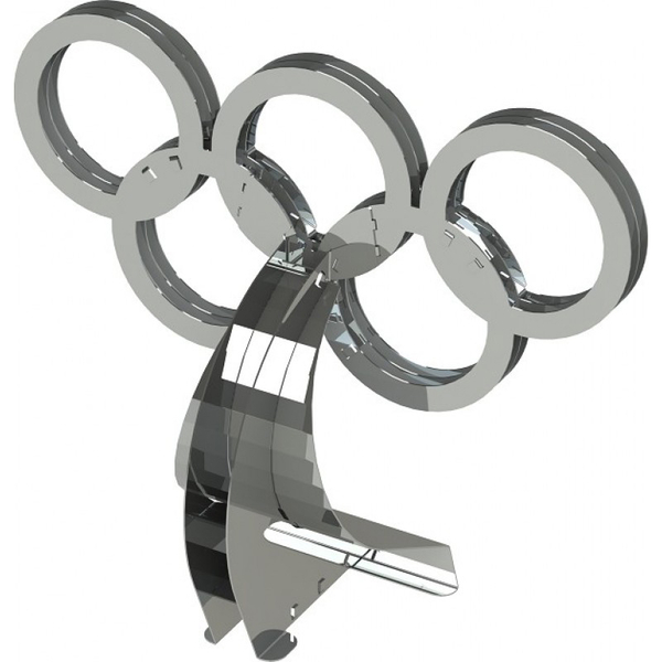 Колекційна модель-конструктор Metal Time Rings of Strength Олімпійські кільця (MT021Y) - Pampik - 4