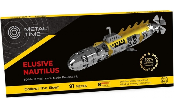 Колекційна модель-конструктор Metal Time Elusive Nautilus Підводний човен механічний (MT045) - Pampik - 10