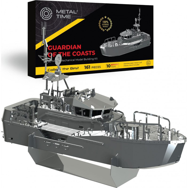 Колекційна модель-конструктор Metal Time Guardian of the Coasts Катер берегової охорони механічний (MT018) - Pampik - 7