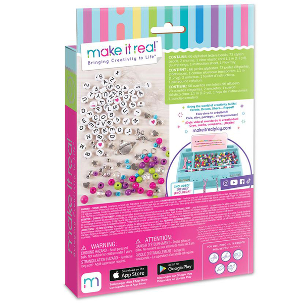 Набор для создания шарм-браслетов Make it Real Веселые буквы (MR1205) - Pampik - 2