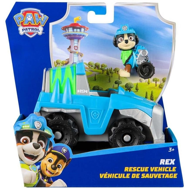 Игровой набор Spin Master Paw Patrol Базовый спасательный автомобиль с водителем Рекс (SM97237/6071216) - Pampik