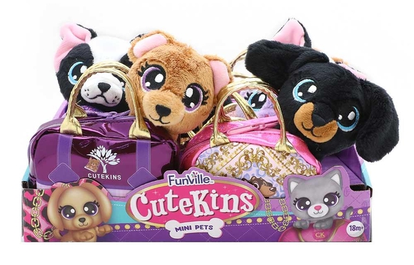 М'яка іграшка Funville Cutekins Домашні улюбленці в сумочках Єдиноріг, 10 см (FV35061-3) - Pampik - 2