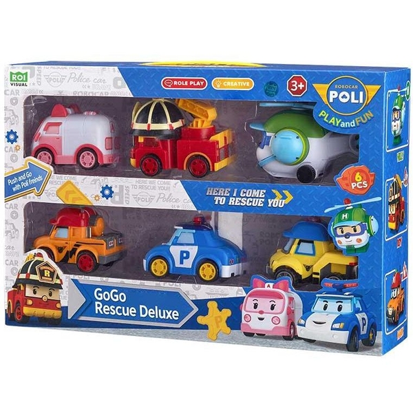 Ігровий набір Robocar Poli Рятівники Делюкс, 6 шт. (ZR-914) - Pampik