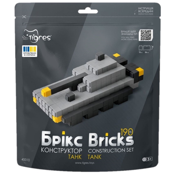 Конструктор Tigres Брікс Танк, 190 елементів (40010) - Pampik