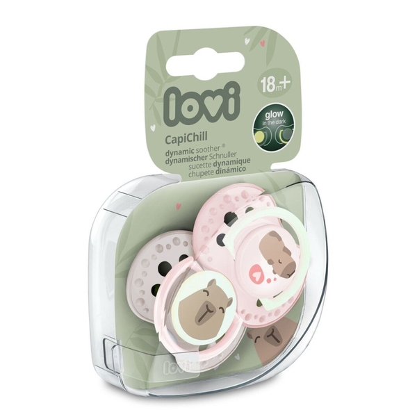 Пустышка силиконовая Lovi CapiChill, динамическая, 18+ мес, 2 шт., розовый (22/934girl) - Pampik - 4