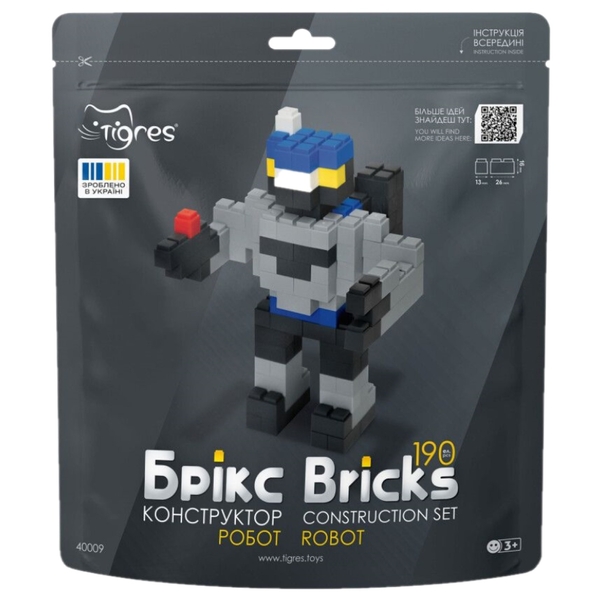 Конструктор Tigres Брикс Робот, 190 элементов (40009) - Pampik