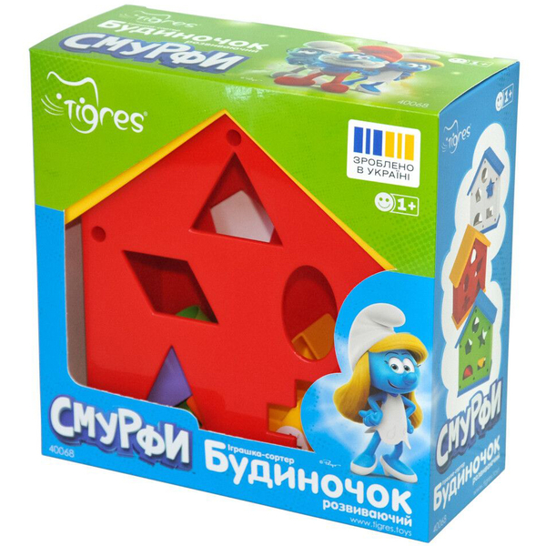 Игрушка-сортер Tigres Смурфы Домик развивающий (40068) - Pampik - 4