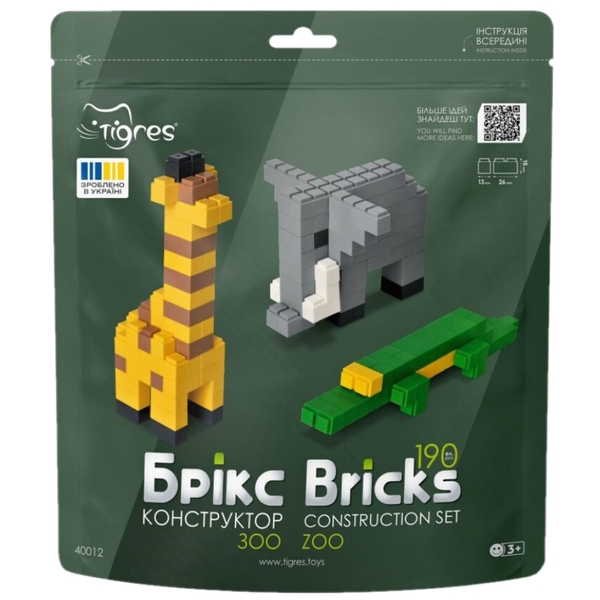 Конструктор Tigres Брікс Зоо, 190 елементів (40012) - Pampik