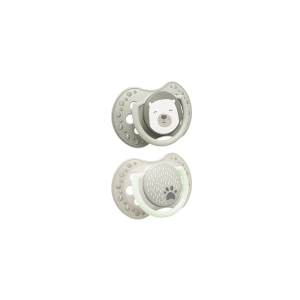 Пустышка силиконовая Lovi Buddy bear, динамическая, 0-6 мес, 2 шт., бежевый (22/863_new) - Pampik