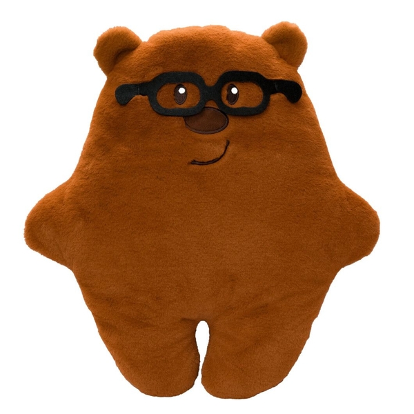 М'яка іграшка-подушка Tigres Ведмедик в окулярах, 40 см (ПД-0154) - Pampik