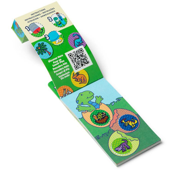 Набор из мини блокнота и запасных наклеек для штампа Melissa & Doug Sticker WOW! Динозаври (SM93208/6075136) - Pampik - 3