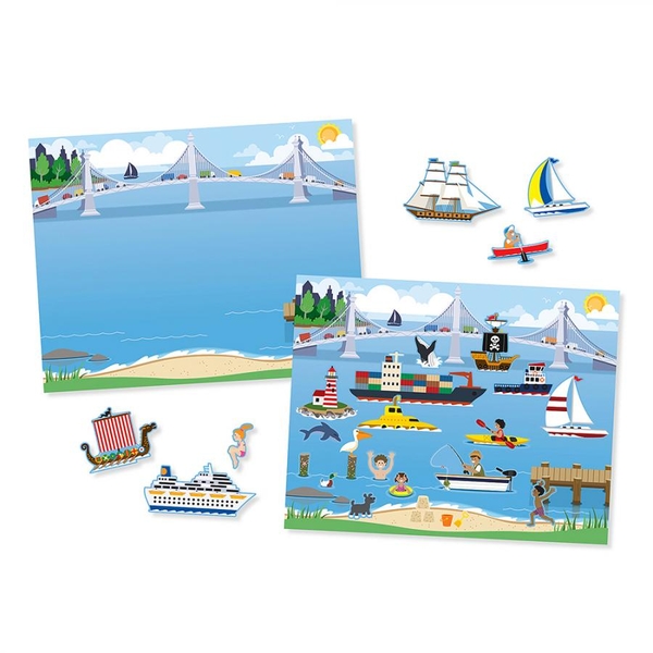 Набор многоразовых наклеек Melissa & Doug Транспорт (SM93209/6812) - Pampik - 2