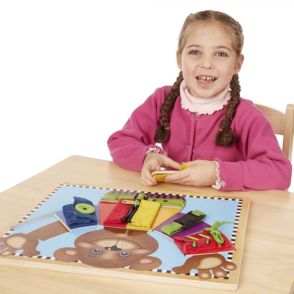 Бизиборд Melissa & Doug Деревянная доска с застежками (SM93464/6075184) - Pampik - 4