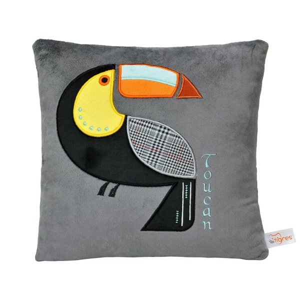 Подушка декоративна Tigres Toucan Birds, 33х33 см (ПД-0494) - Pampik