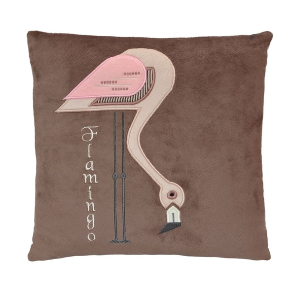 Подушка декоративная Tigres Flamingo Birds, 33х33 см (ПД-0493) - Pampik