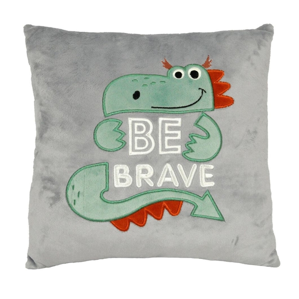 Подушка декоративная Tigres Дракончик Be brave, 33х33 см (ПД-0467) - Pampik