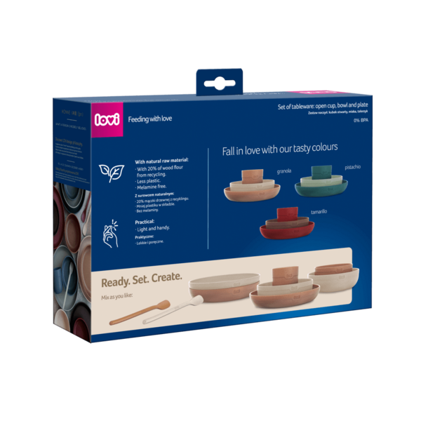 Набір посуду LOVI з чашкою Tamarillo (21/532_red) - Pampik - 5
