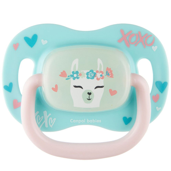 Пустушка силіконова кругла Canpol babies Exotic Animals Лама, 18+ міс. (34/935_lama) - Pampik