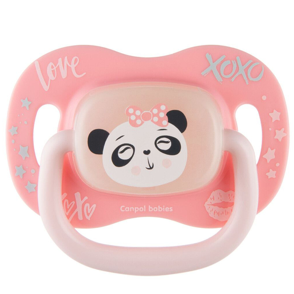 Пустушка силіконова кругла Canpol babies Exotic Animals Панда, 6-18 міс. (34/934_panda) - Pampik