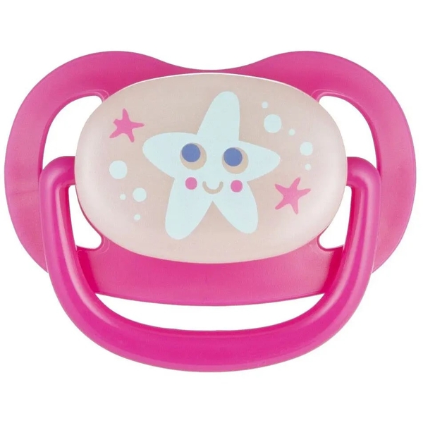 Пустушка силіконова анатомічна Canpol babies Love&sea Морська зірка, 6-18 міс., рожевий (22/507_pin_new) - Pampik