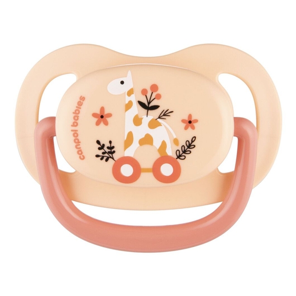 Силіконова анатомічна пустушка Canpol Babies Toys, 6-18 міс., рожевий (23/257_pin2) - Pampik