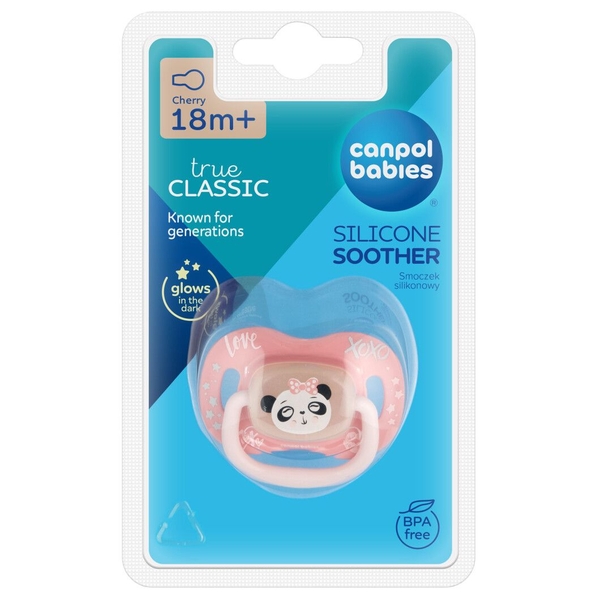 Пустушка силіконова кругла Canpol babies Exotic Animals Панда, 18+ міс. (34/935_panda) - Pampik - 3